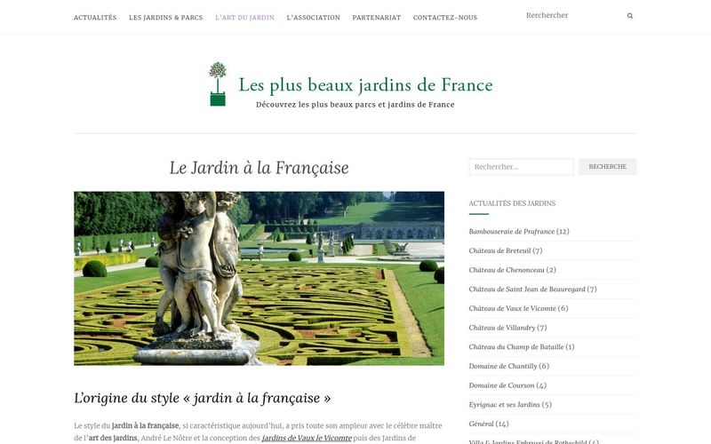 Le Jardin à la Française - Les plus beaux jardins de France