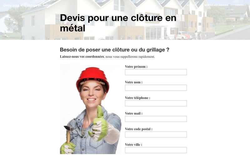 Devis pour une clôture en métal