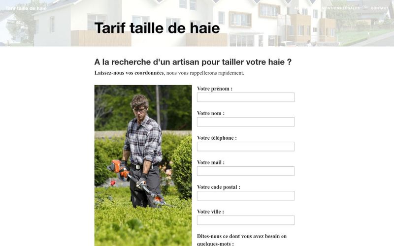 Quel est le tarif d'une taille de haie ?